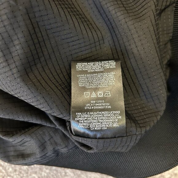 Express Men’s Lightweight Bomber Jacket Navy Blue Full Zip Size XL - NWT $148 - Picture 16 of 16